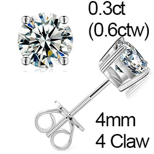 S925 0.5-12ct Moissanite Stud Earrings - Different Drips