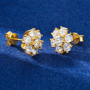 Flower Cluster Stud Earrings - Different Drips