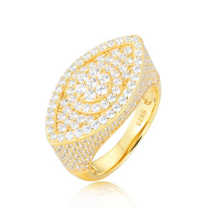 S925 Moissanite Evil Eye Ring - Different Drips