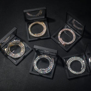 Moissanite Tennis Chain 18k Gold (All Sizes) - Different Drips