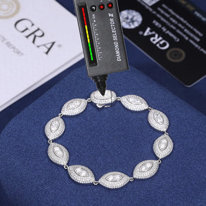 S925 Moissanite Diamond Eye Link Bracelet - Different Drips