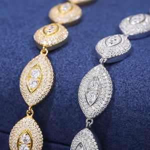 S925 Moissanite Diamond Eye Link Bracelet - Different Drips