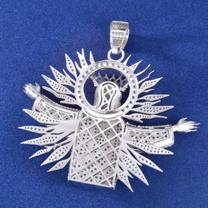 S925 Moissanite Diamond Crowned Jesus Radiance Pendant - Different Drips