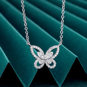 Women's S925 Moissanite Hollow Butterfly Pendant - Different Drips