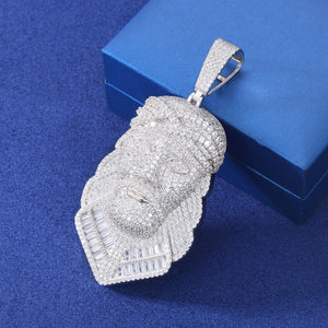 S925 Moissanite Baguette Diamond Jesus Piece Pendant - Different Drips