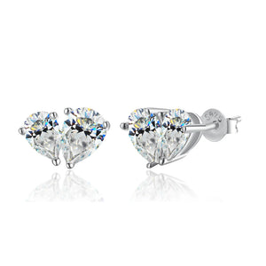 Women's 925 Pink/White Moissanite Diamond Pear Cut Earrings - Different Drips