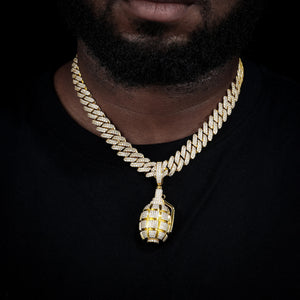 S925 Moissanite Diamond Grenade Pendant - Different Drips