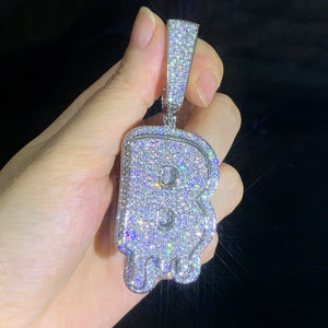 Drip Bubble Single Letter Pendant - Different Drips