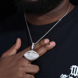 S925 Moissanite Diamond Evil Eye Pendant - Different Drips