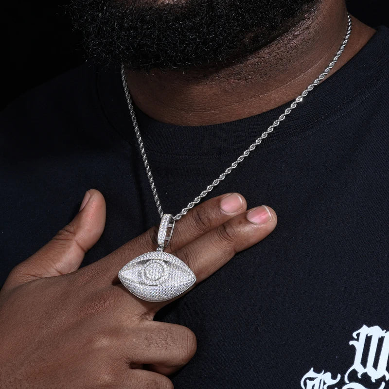 S925 Moissanite Diamond Evil Eye Pendant - Different Drips