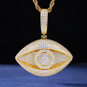 S925 Moissanite Diamond Evil Eye Pendant - Different Drips