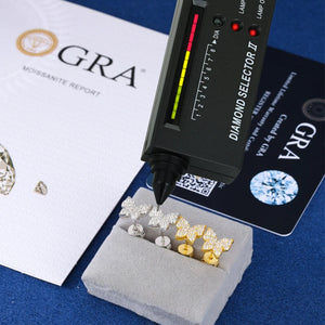 S925 Moissanite Butterfly Stud Earrings - Different Drips