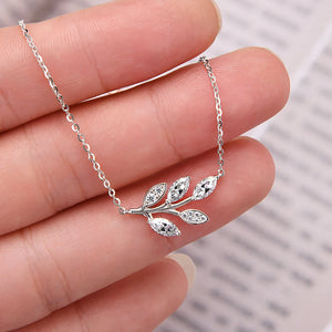 Women's S925 Moissanite Leaf Pendant - Different Drips