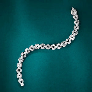 Women's S925 Moissanite Marquise Cut Diamond Bracelet - Different Drips