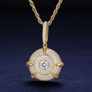 S925 Moissanite Diamond Dome Medallion Pendant - Different Drips