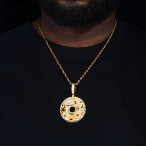 S925 Moissanite Dragon & Phoenix Medallion - Different Drips