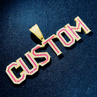 Thumbnail for Red Diamond Varsity Custom Letter Pendant - Different Drips
