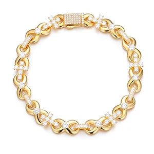 S925 Moissanite Infinity Cross Link Bracelet - Different Drips
