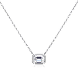 Women's S925 Emerald Cut Moissanite Diamond Pendant - Different Drips