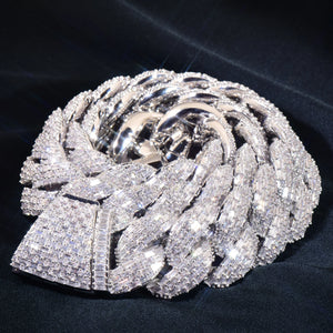 23mm Clustered Baguette Cuban Link Chain - Different Drips