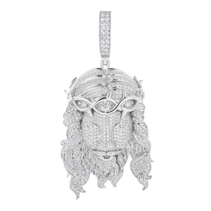 S925 Moissanite Jesus Head Pendant - Different Drips