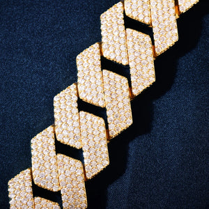 20mm Iced Out Cuban Prong Bracelet - Different Drips