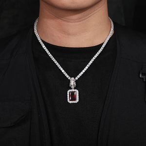 S925 Moissanite Domineering Dragon Head Pendant - Different Drips