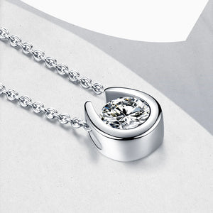 Women's S925 Moissanite Horseshoe Pendant - Different Drips