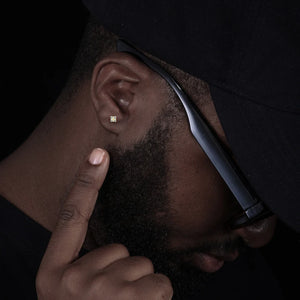 S925 Moissanite Diamond Four-Stone Cross Stud Earrings - Different Drips