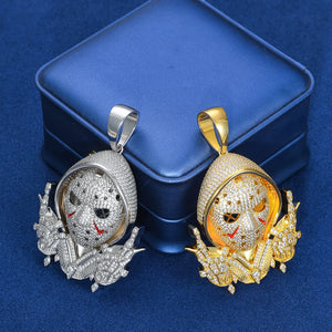 S925 Moissanite Diamond Jason Mask Pendant - Different Drips