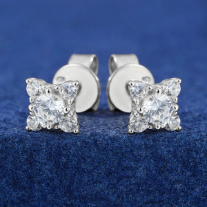 S925 Moissanite Cluster Stud Earrings - Different Drips