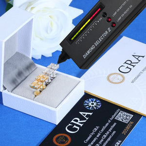 S925 Moissanite Square Quad Cross Stud Earrings - Different Drips