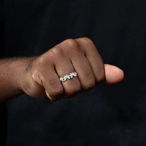 S925 Moissanite Butterfly Link Ring - Different Drips