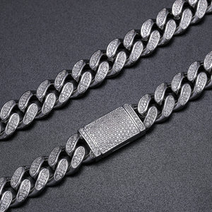 12mm Iced Out Miami Cuban Link Chain - Different Drips