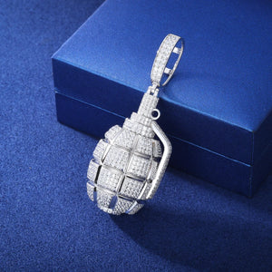 S925 Moissanite Diamond Grenade Pendant - Different Drips