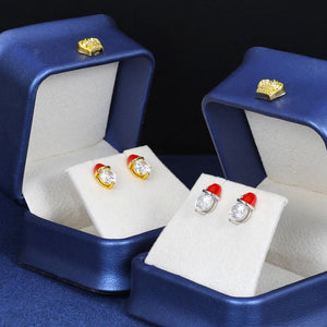 S925 Moissanite Diamond Santa Stud Earrings - Different Drips