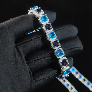 10mm Blue Glaicer Tennis Chain - Different Drips