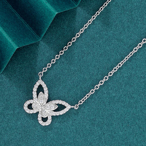 Women's S925 Moissanite Hollow Butterfly Pendant - Different Drips
