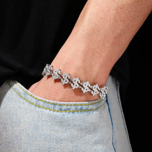 S925 Moissanite Dollar Link Bracelet - Different Drips