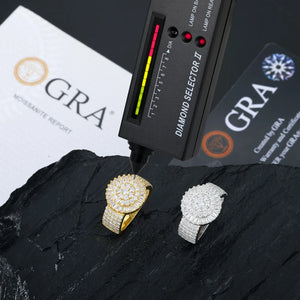 S925 Moissanite Cluster Baguette Ring - Different Drips