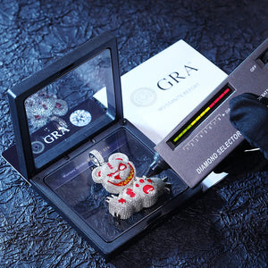 S925 Moissanite Savage Bear Pendant - Different Drips