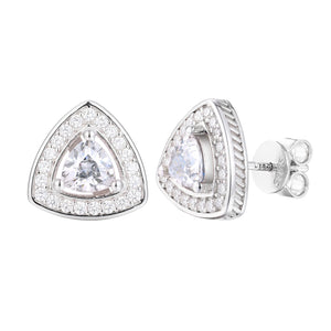S925 Moissanite Trillion-Cut Stud Earrings - Different Drips
