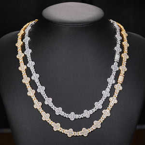 10mm S925 Moissanite Cross Stationed Star Link Tennis Chain - Different Drips