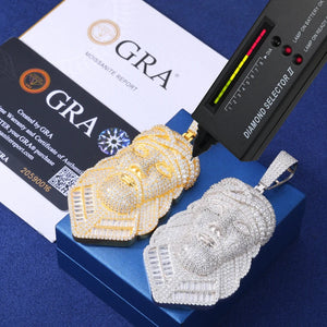 S925 Moissanite Baguette Diamond Jesus Piece Pendant - Different Drips