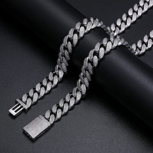 12mm Iced Out Miami Cuban Link Chain - Different Drips