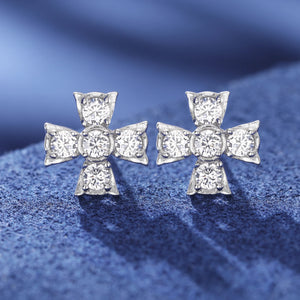 S925 Moissanite Cross Earrings - Different Drips