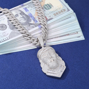 S925 Moissanite Baguette Diamond Jesus Piece Pendant - Different Drips