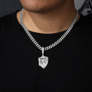 S925 Moissanite Shark Shield Pendant - Different Drips