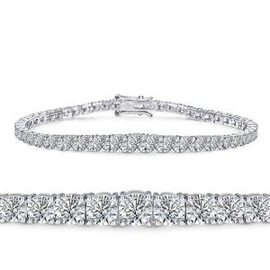 5mm Women's S925 Moissanite Curved Tennis Bracelet - Different Drips