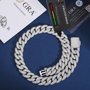 20mm S925 Moissanite Diamond Curb Cuban Chain - Different Drips